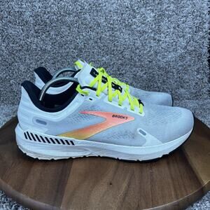 Brooks Mens Launch GTS 9 Sz 11.5 D White & Pink Running Shoe Sneaker 1103871D148